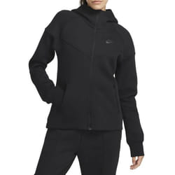 Sweat à Capuche et Zip pour Femme - Nike - Tech Fleece Windrunner - Noir - Manches longues - Col capuche