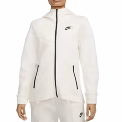 Sweat à Capuche et Zip pour Femme - Nike - Tech Fleece Windrunner - Beige - Manches longues - Col capuche