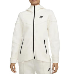 Sweat à Capuche et Zip pour Femme - Nike - Tech Fleece Windrunner - Beige - Manches longues - Col capuche