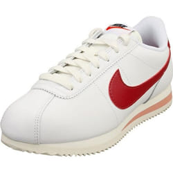 Baskets - Nike - CORTEZ - Femme - Cuir - Lacets - Blanc Rouge