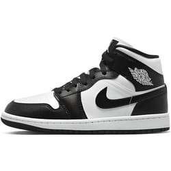 Basket NIKE W JORDAN 1 MID - Mixte - Cuir - Noir/Blanc