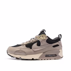 Baskets - Nike - AIR MAX 90 FUTURA - Femme - Gris Noir - Cuir et Textile - Lacets - 40 EU