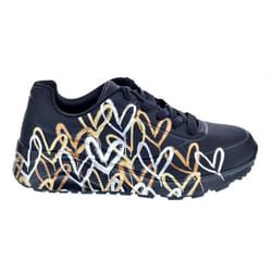 Zapatillas Skechers Uno Lite - Fille - Lacets - Noir/Blanc