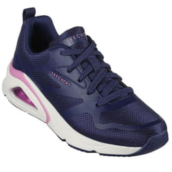 Baskets Skechers Femme Bleu - Tres-Air Uno - Revolution-Airy - Lacets - Compensé
