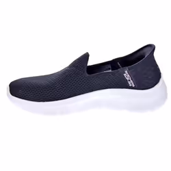 Mocassins Skechers Go Walk pour femme - Blanc et noir - Tige textile