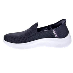 Mocassins Skechers Go Walk pour femme - Blanc et noir - Tige textile