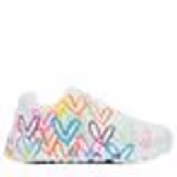Baskets enfant SKECHERS 314064L-WMN blanches - lacets plats