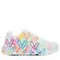 Baskets enfant SKECHERS 314064L-WMN blanches - lacets plats
