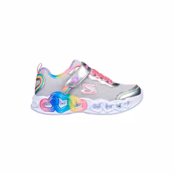 Basket Basse à Scratch Skechers Enfant Love Prism Argent Muti