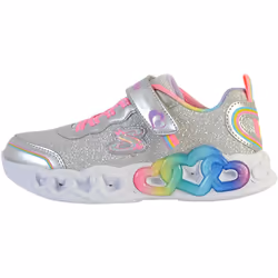 Basket Basse à Scratch Skechers Enfant Love Prism Argent Muti