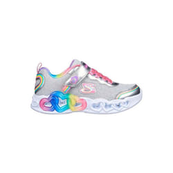 Basket Basse à Scratch Skechers Enfant Love Prism Argent Muti