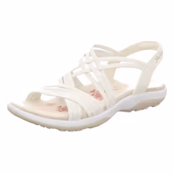 Sandale - SKECHERS - 163185-WHT - Femme - Blanc - Élastique - Plat