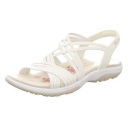 Sandale - SKECHERS - 163185-WHT - Femme - Blanc - Élastique - Plat