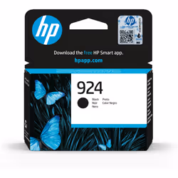 HP 924 Cartouche Encre Authentique Noir, Rendement standard, 500 pages, 500 pages, 1 pièce(s), Paquet unique