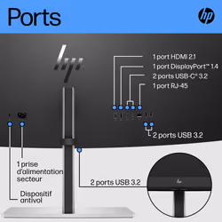 HP Écran incurvé DQHD E45c G5 - Vue supplémentaire 13