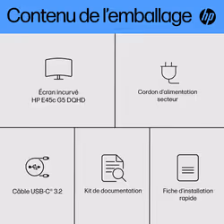HP Écran incurvé DQHD E45c G5 - Vue supplémentaire 15