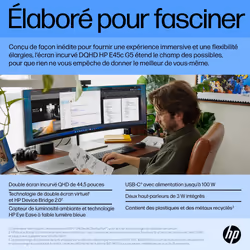 HP Écran incurvé DQHD E45c G5 - Vue supplémentaire 8