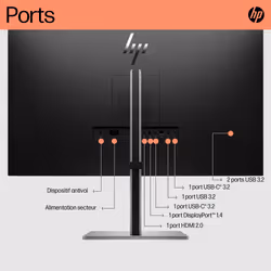 HP E32k G5 Écran USB-C 4K IPS 31.5 Pouces Noir - Vue supplémentaire 4