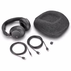 POLY Micro-casque Voyager Surround 80 UC USB-C + adaptateur USB-C/A, Sans fil, Musique/Quotidien, 275 g, Casque, Noir