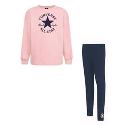 Survêtement Fille - Converse - Crewneck Legging - Rose - Multisport - Respirant