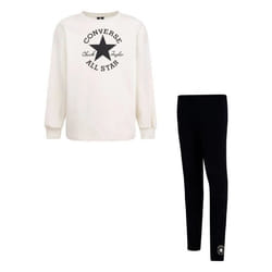 Survêtement Fille - Converse - Crewneck Legging - Beige - Multisport - Respirant