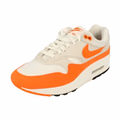 Baskets - Nike - Air Max 1 - Femme - Blanc - Orange - Respirantes