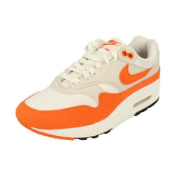 Baskets - Nike - Air Max 1 - Femme - Blanc - Orange - Respirantes