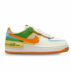 Chaussures Femme Nike Air Force 1 Shadow - Beige - DZ1847-103 - Cuir - Lacets - Plat