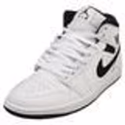 Baskets - Nike - Air Jordan 1 Mid - Cuir - Blanc - Hommes