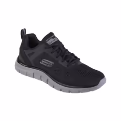 Chaussures Homme SKECHERS Noir - Dessus Synthétique - Fermeture Lacets - Talon Plat