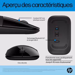 HP Souris double mode Z3700 noire - Vue supplémentaire 9