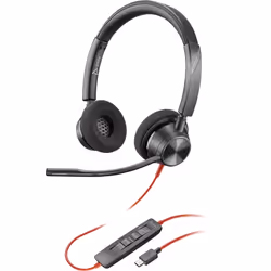 POLY Blackwire 3320, Avec fil, Bureau/Centre d'appels, 130 g, Casque, Noir