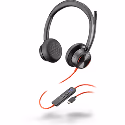 POLY Micro-casque Blackwire 8225 USB-C certifié Microsoft Teams, Avec fil, Bureau/Centre d'appels, 185 g, Casque, Noir
