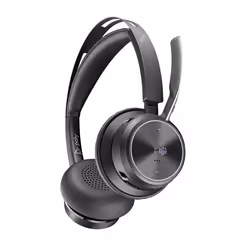 POLY Micro-casque VFOCUS2-M USB-C certifié Microsoft Teams, Sans fil, Bureau/Centre d'appels, 115 g, Casque, Noir