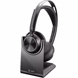 POLY Micro-casque VFOCUS2 USB-C avec socle de charge, Sans fil, Bureau/Centre d'appels, 176 g, Casque, Noir
