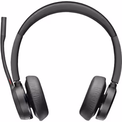 POLY Casque VOYAGER 4320-M certifié Microsoft Teams avec socle de charge, Sans fil, Appels/Musique, 162 g, Casque, Noir