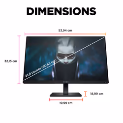 HP Écran gamer FHD 165 Hz OMEN 23,8 pouces - OMEN 24 - Vue supplémentaire 13