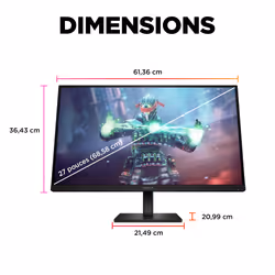 HP OMEN by HP Écran gamer UHD 144 Hz OMEN 27 pouces - OMEN 27k - Vue supplémentaire 12
