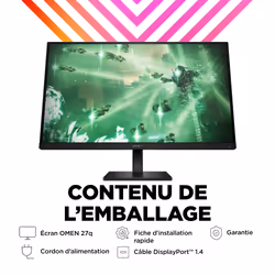 HP OMEN by HP Écran gamer QHD 165 Hz OMEN 27 pouces - OMEN 27q - Vue supplémentaire 9