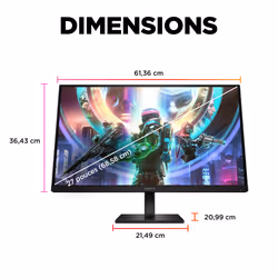 HP OMEN by HP Écran gamer QHD 240 Hz OMEN 27 pouces - OMEN 27qs - Vue supplémentaire 10