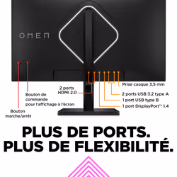 HP OMEN by HP Écran gamer QHD 240 Hz OMEN 27 pouces - OMEN 27qs - Vue supplémentaire 5