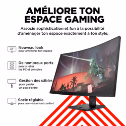 HP OMEN by HP Écran gamer incurvé QHD 165 Hz OMEN 31,5 pouces - OMEN 32c - Vue supplémentaire 16