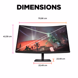HP OMEN by HP Écran gamer incurvé QHD 165 Hz OMEN 31,5 pouces - OMEN 32c - Vue supplémentaire 21