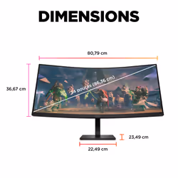 HP OMEN by HP Écran gamer incurvé WQHD 165 Hz OMEN 34 pouces - OMEN 34c - Vue supplémentaire 11