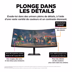 HP OMEN by HP Écran gamer incurvé WQHD 165 Hz OMEN 34 pouces - OMEN 34c - Vue supplémentaire 13