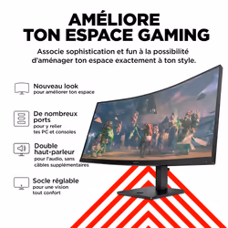 HP OMEN by HP Écran gamer incurvé WQHD 165 Hz OMEN 34 pouces - OMEN 34c - Vue supplémentaire 9