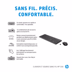 HP Ensemble combiné clavier et souris sans fil 330 - Vue supplémentaire 7