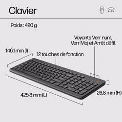 HP Ensemble combiné clavier et souris sans fil 330 - Vue supplémentaire 9