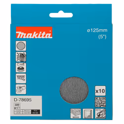 Abrasif maillé Makita D-78695; 125 mm; P320; 10 unités
