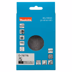 Abrasif maillé Makita D-78776; 80x130 mm; P80; 10 unités